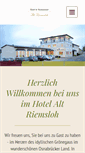 Mobile Screenshot of hotel-alt-riemsloh.de