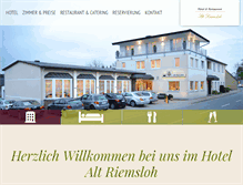 Tablet Screenshot of hotel-alt-riemsloh.de